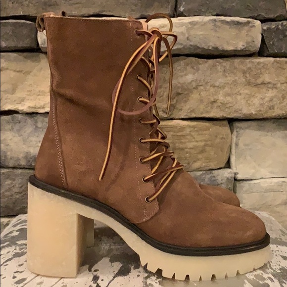 NEW Free People Dylan Lace Up Boot Size 38/ 7-7.5 - Picture 3 of 12